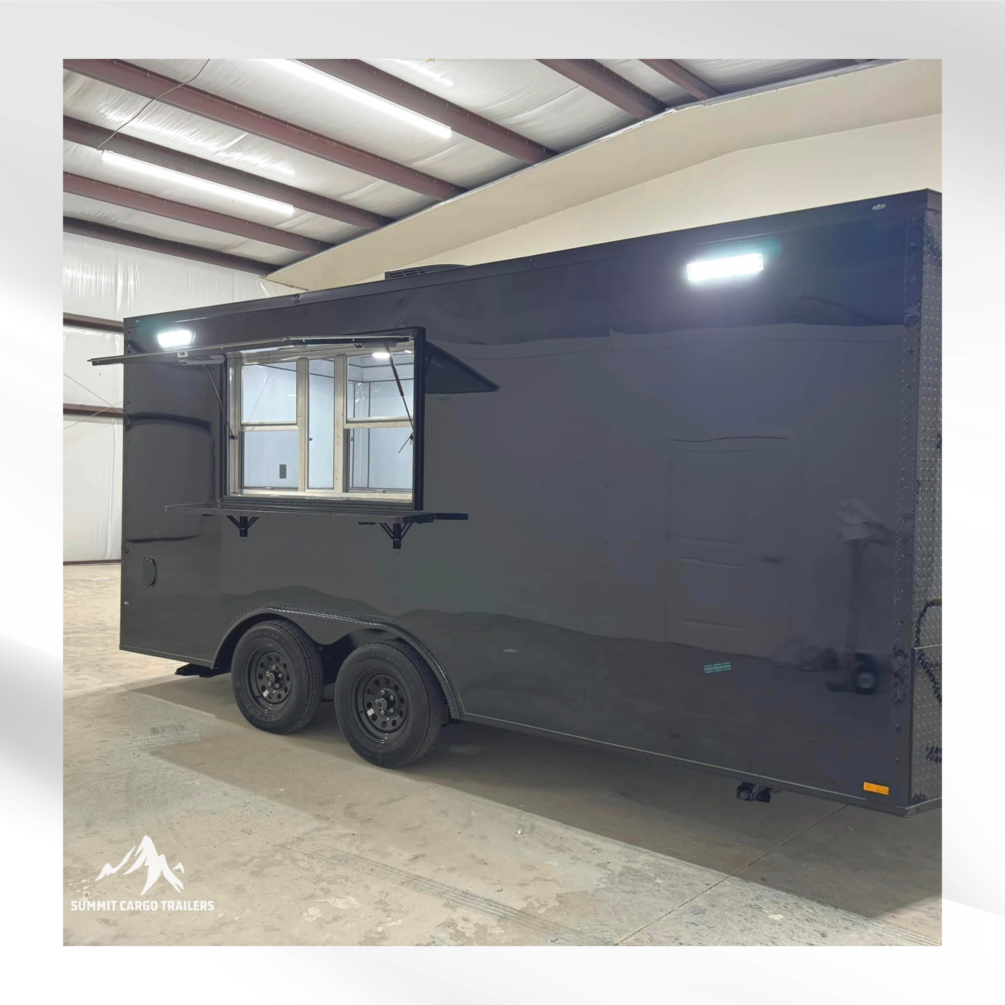 8.5X16TA Black Concession Trailer