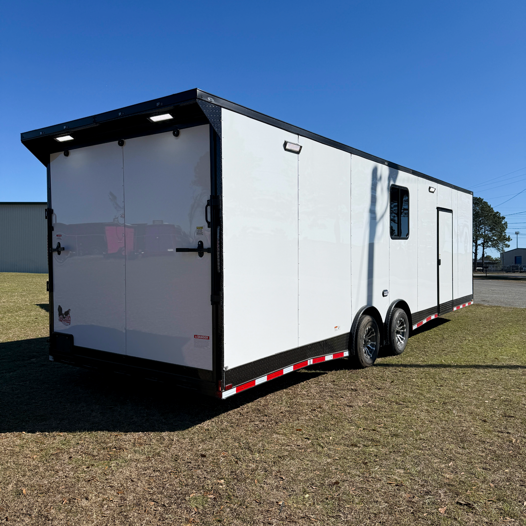 8.5X28TA3 White Race Ready Trailer