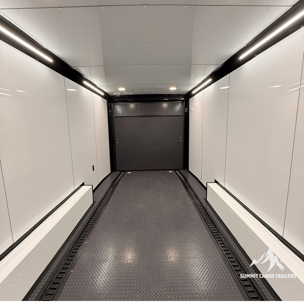 8.5X28TA5 Silver Car Hauler Trailer