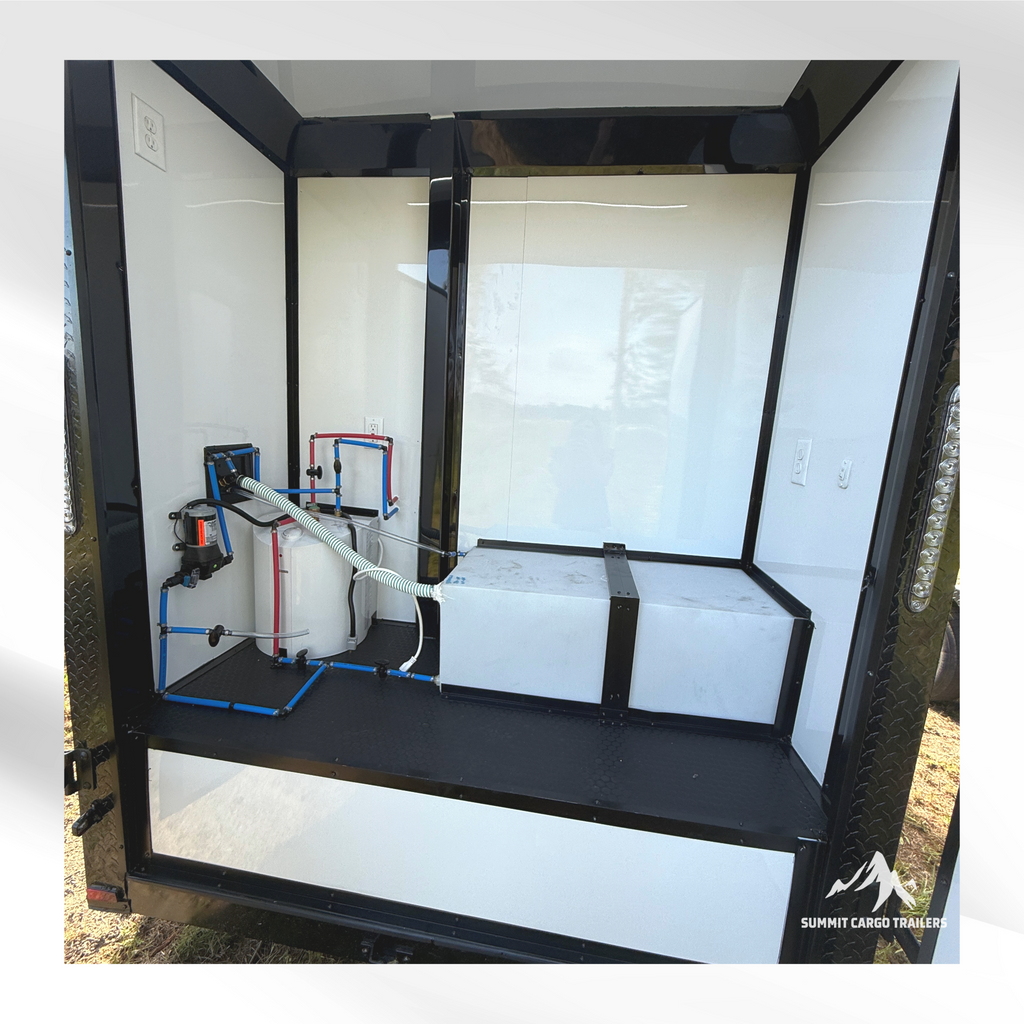 6X12TA Pink Pet Grooming Trailer