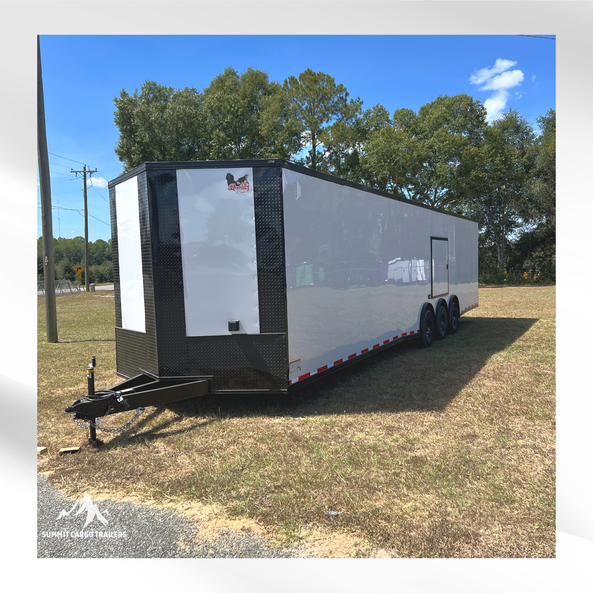 8.5X36TTA White Race Ready Trailer