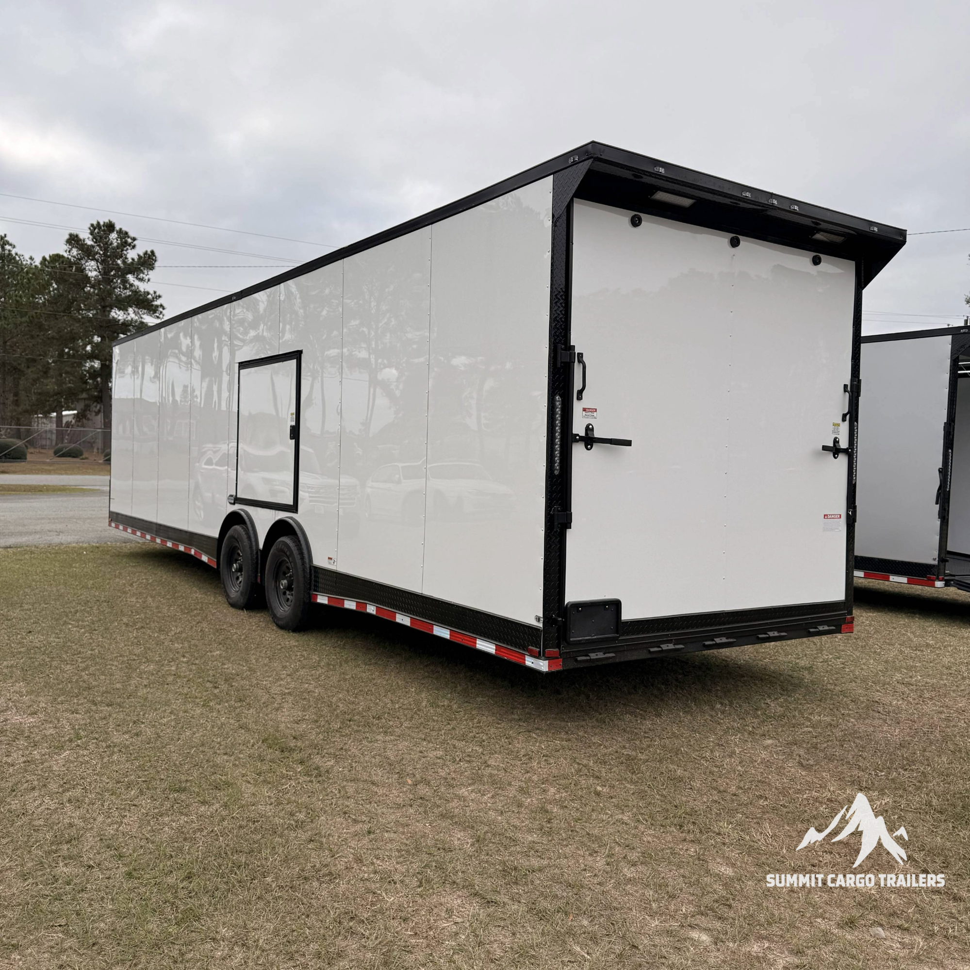 8.5X32TA5 White Standard Car Hauler Trailer
