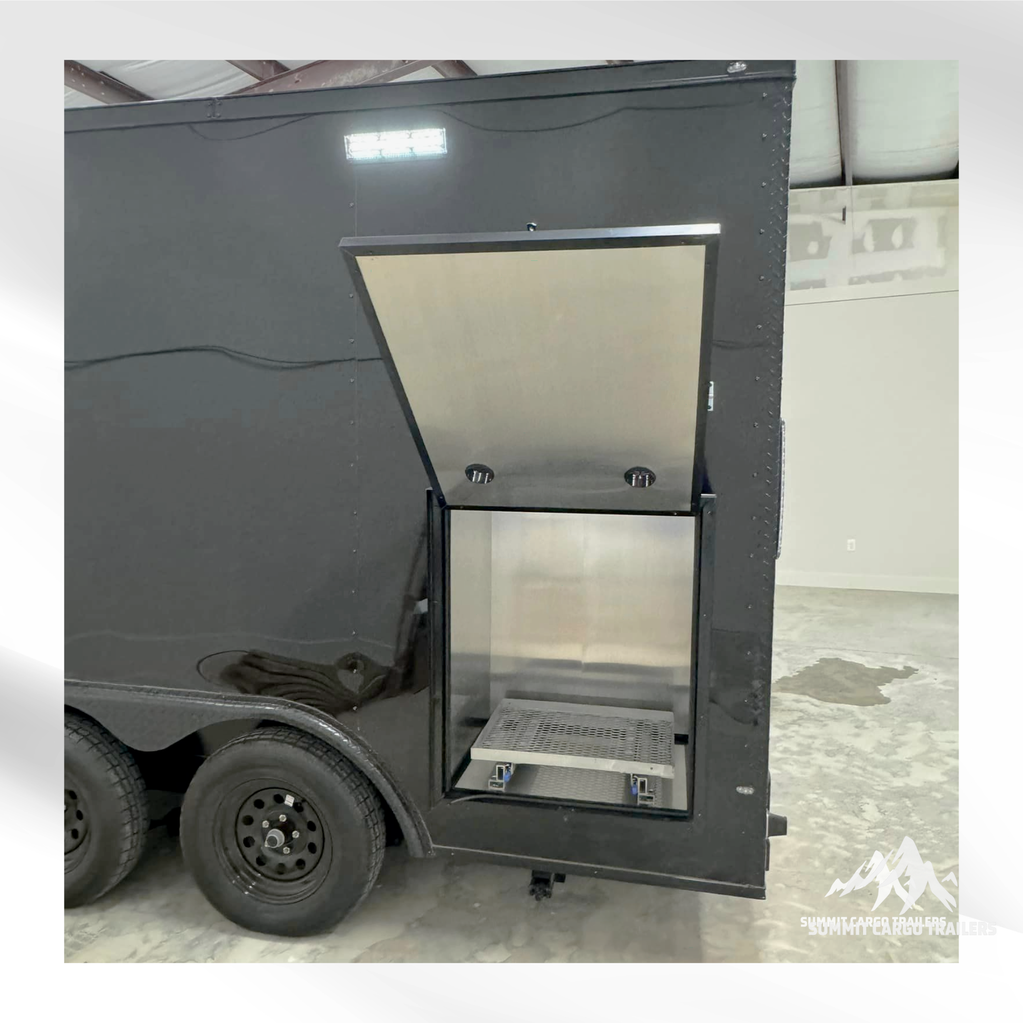 8.5X16TA Black Concession Trailer