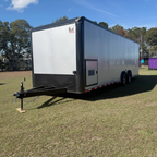 8.5X28TA5 Silver Car Hauler Trailer