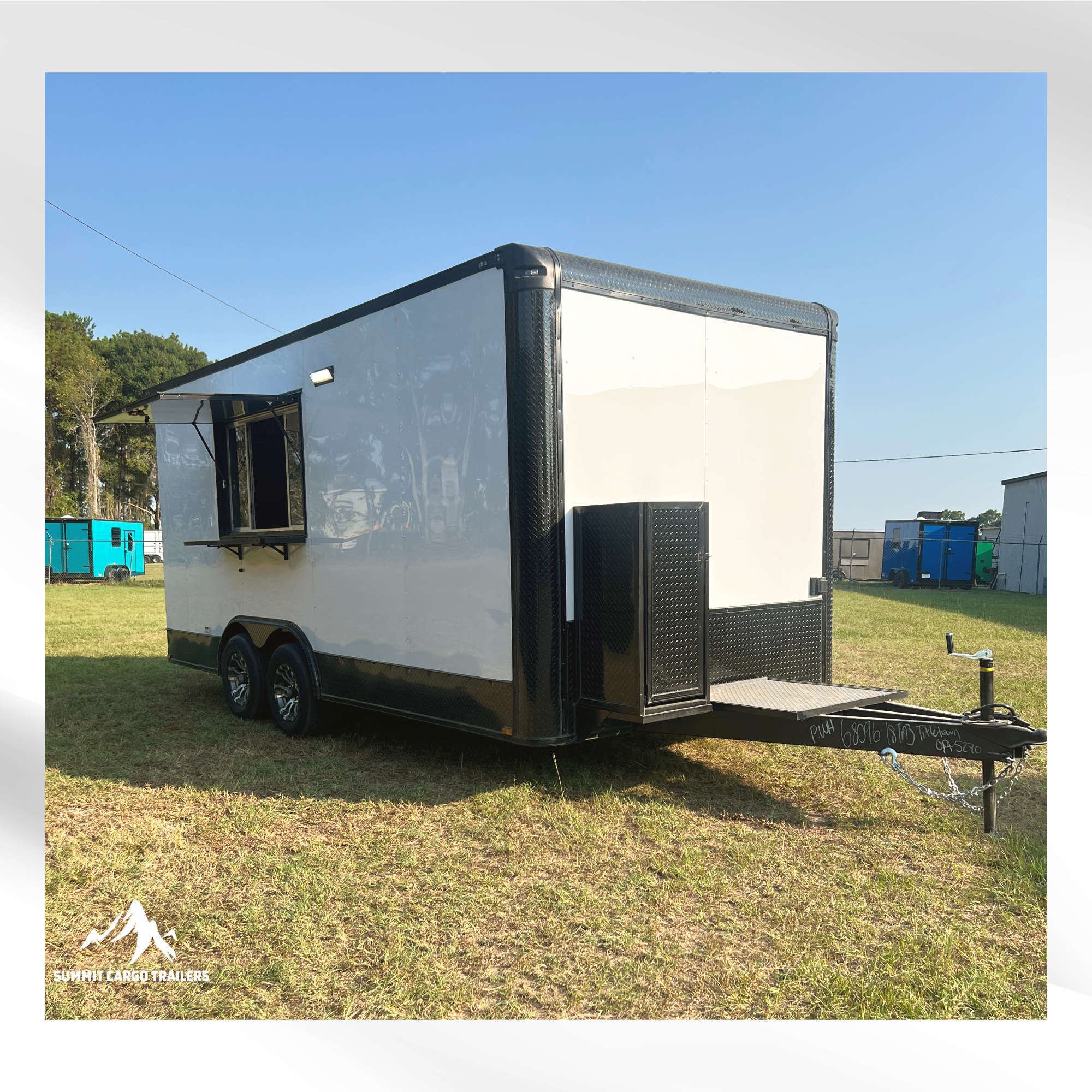 8.5X18TA3 White Concession Trailer