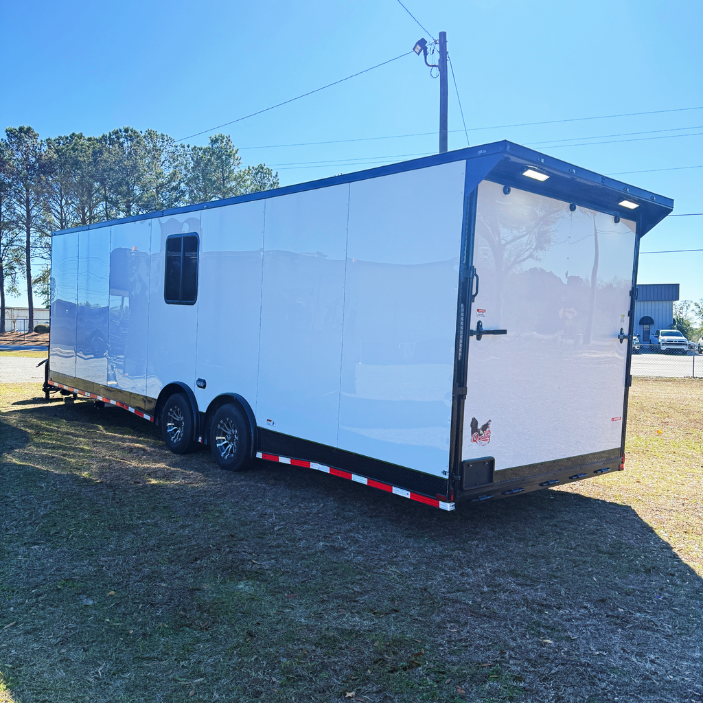 8.5X28TA3 White Race Ready Trailer