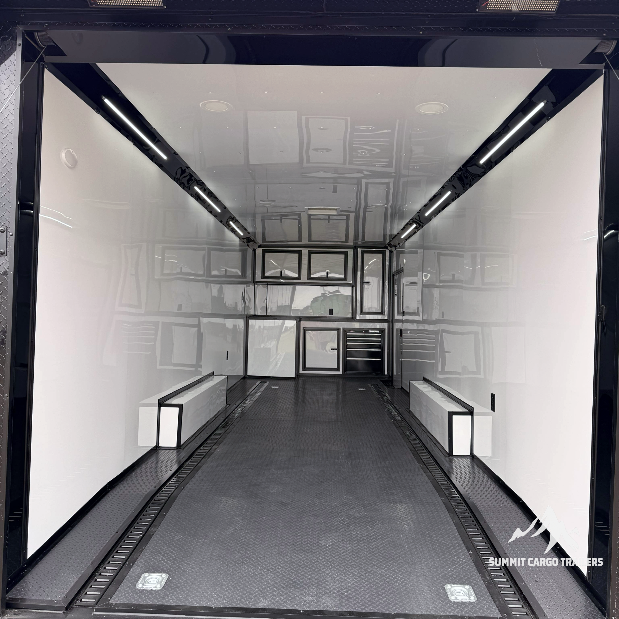 8.5X28TA5 Silver Car Hauler Trailer