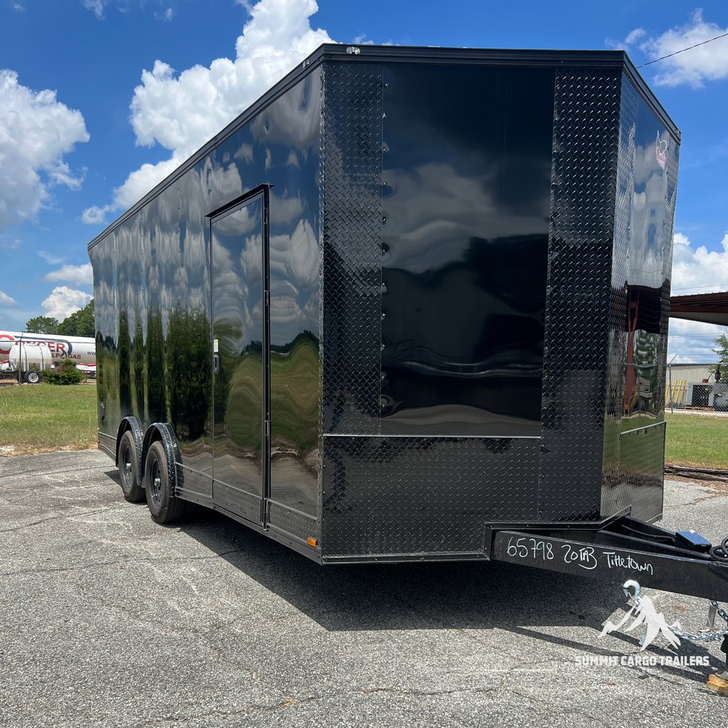 8.5X20TA3 Black Car Hauler Trailer