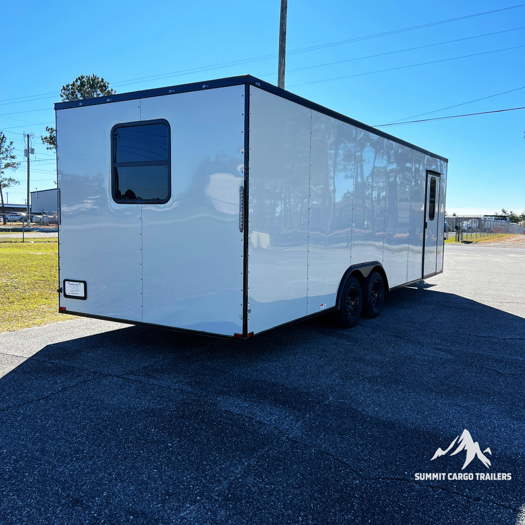 8.5X24TA White Office Trailer