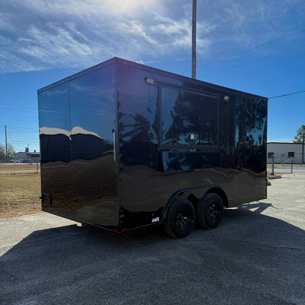 8.5X14TA Black Concession Trailer