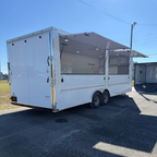8.5X24TA3 White Gullwing Vendor Trailer