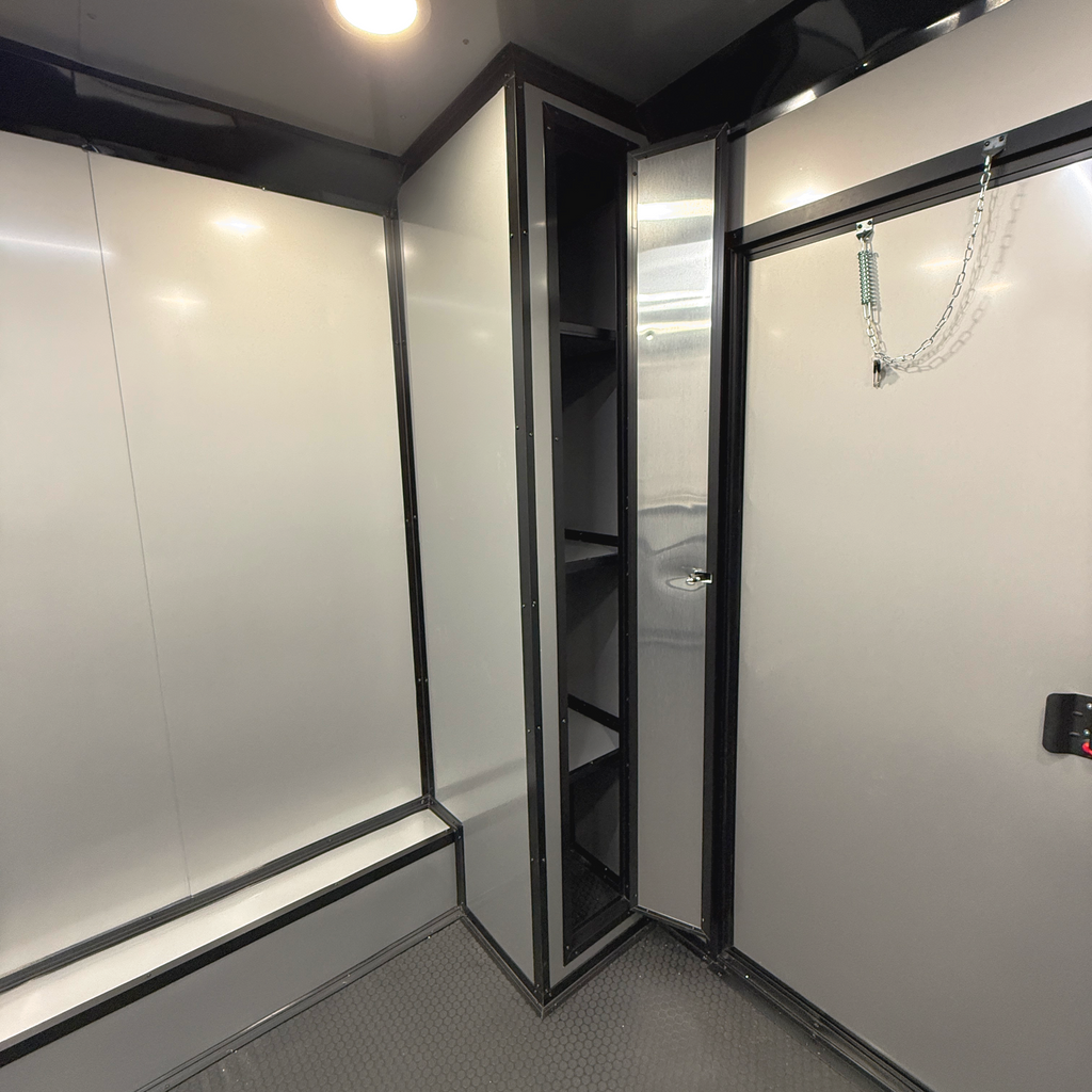 8.5X32TA5 Black Gullwing Porch Trailer