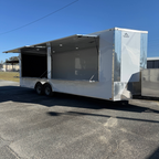 8.5X24TA3 White Gullwing Vendor Trailer
