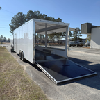 8.5X24TA3 White Gullwing Vendor Trailer