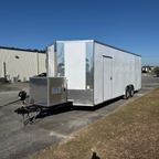 8.5X24TA3 White Gullwing Vendor Trailer