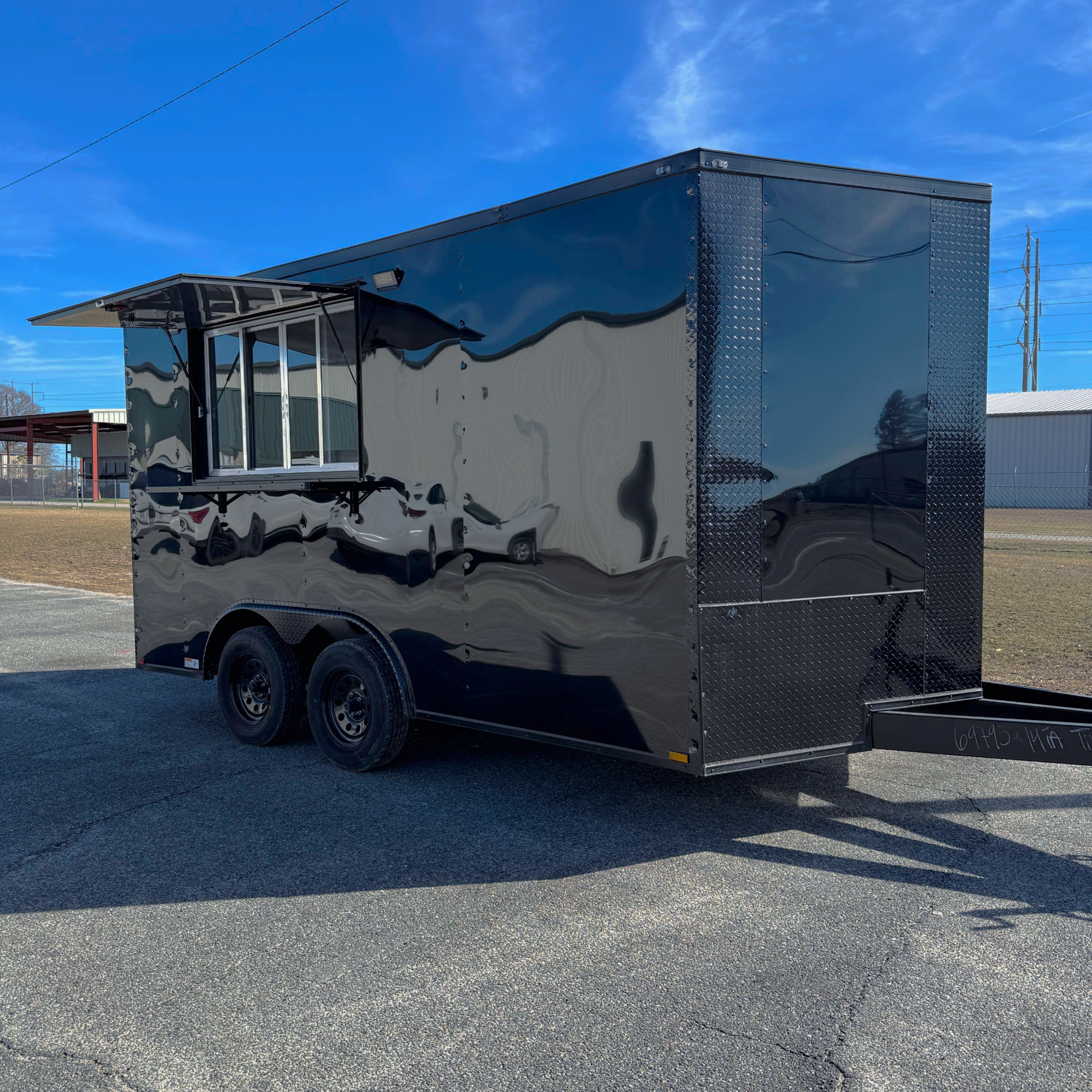 8.5X14TA Black Concession Trailer