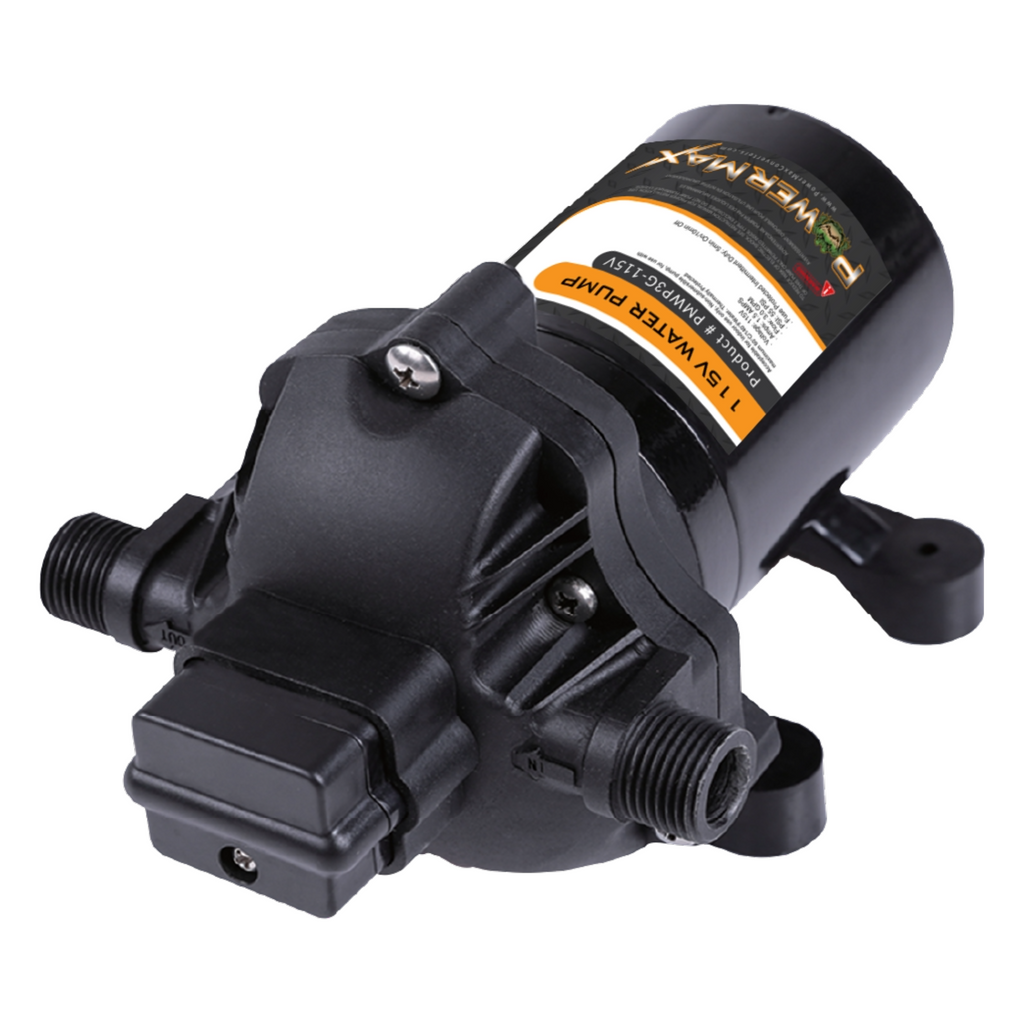 PowerMax 115V Fresh Water Pump for RV, Concession & Food Trailer Sinks