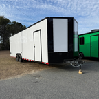8.5X28TA3 White Standard Car Hauler Trailer