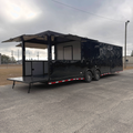 8.5X32TA5 Black Gullwing Porch Trailer