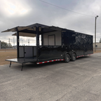 8.5X32TA5 Black Gullwing Porch Trailer