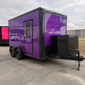 7X12TA Purple Pet Grooming Trailer