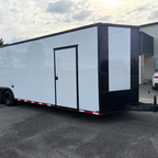 8.5X28TA3 White Standard Car Hauler Trailer