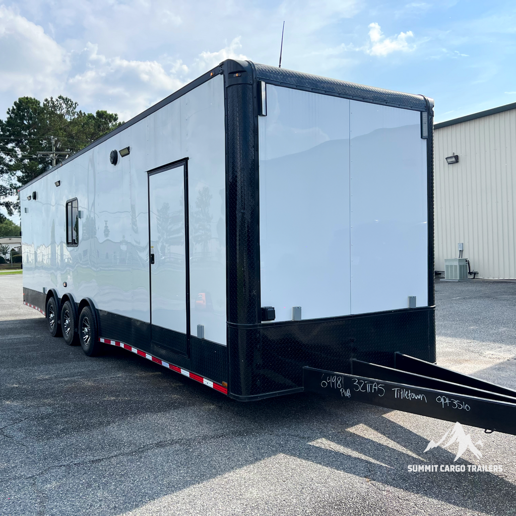 8.5X32TTA White Race Ready Trailer
