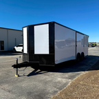 8.5X24TA3 White Car Hauler Trailer