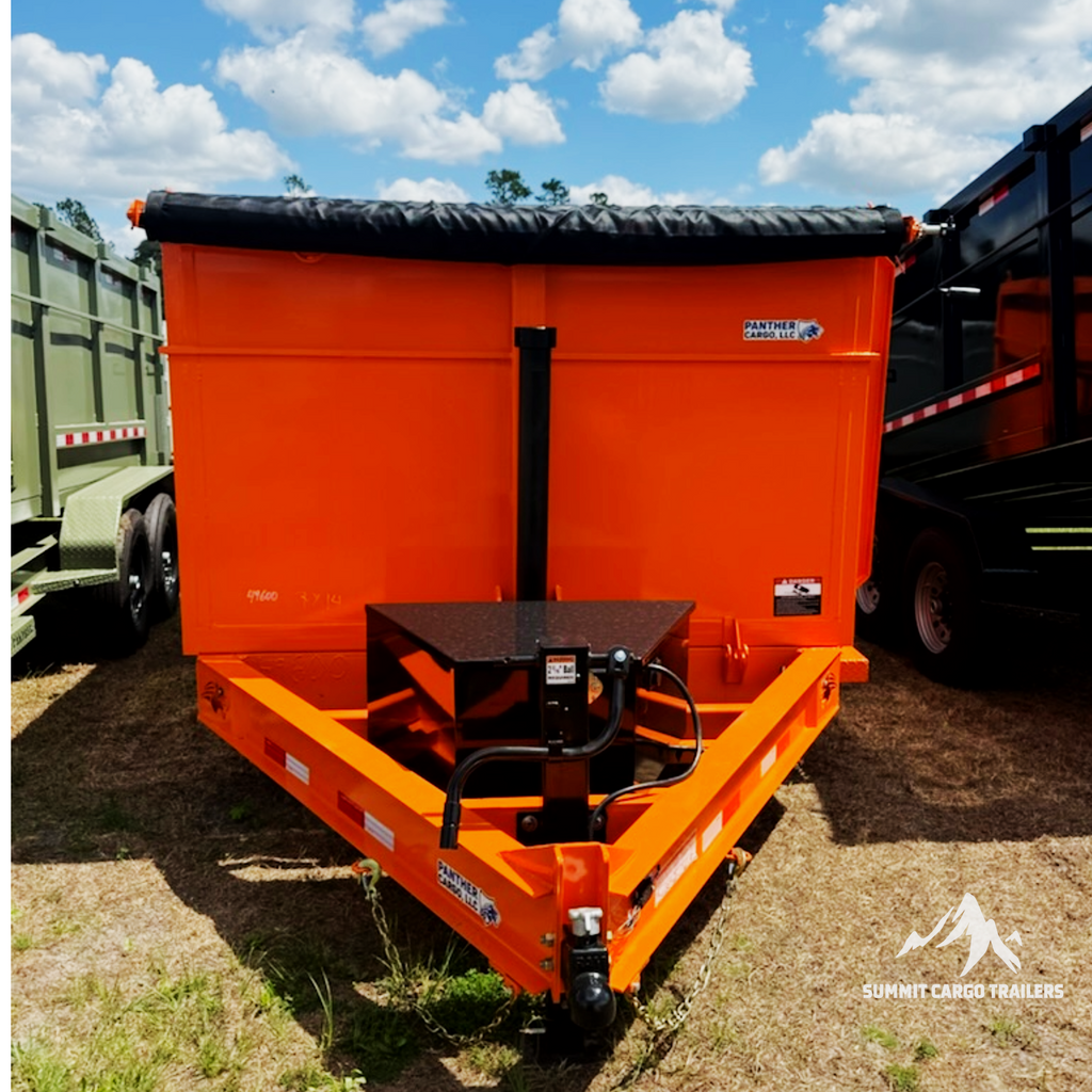 7X14TA Orange Dump Trailer
