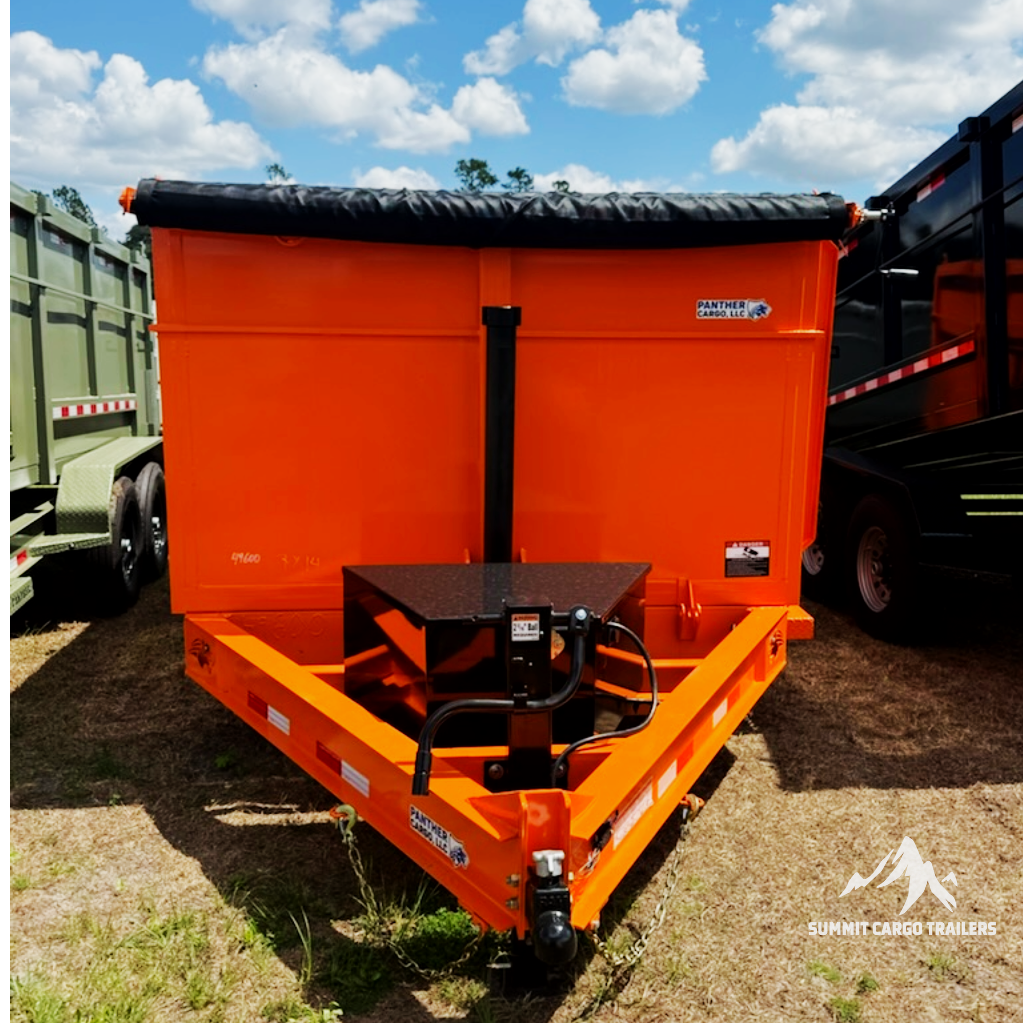 7X14TA Orange Dump Trailer