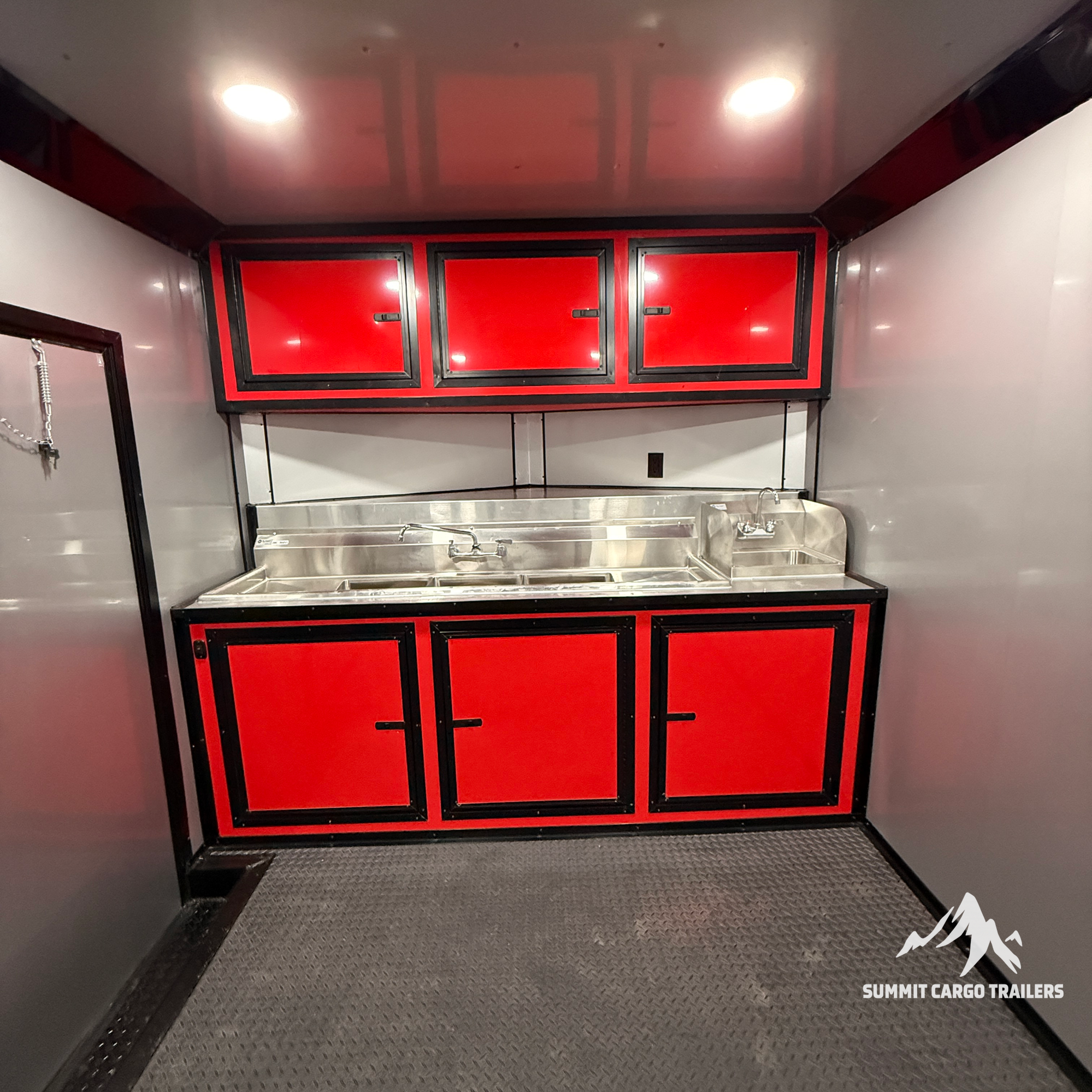 8.5X20TA Red Concession Gullwing Porch Trailer