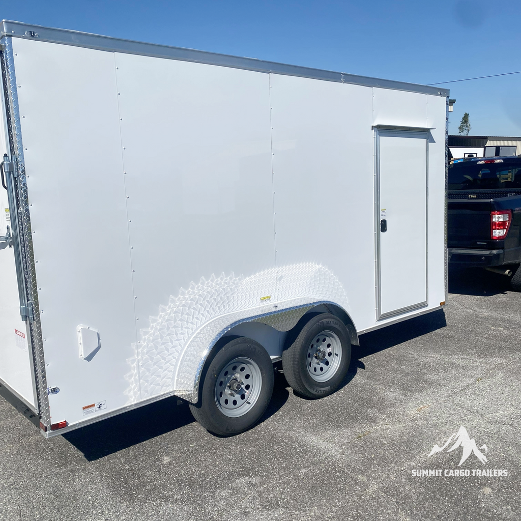 7X14TA White Standard Trailer