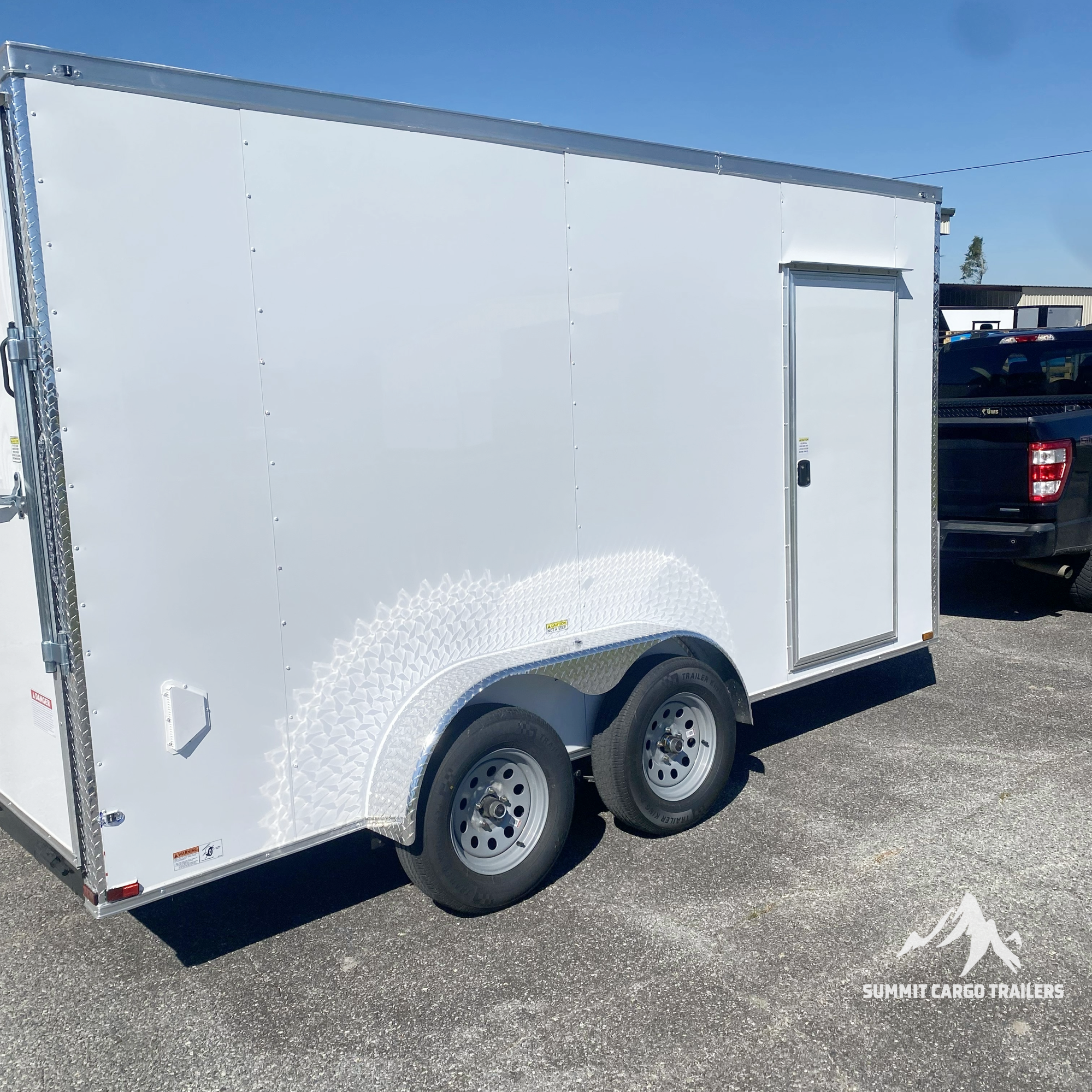 7X14TA White Standard Trailer