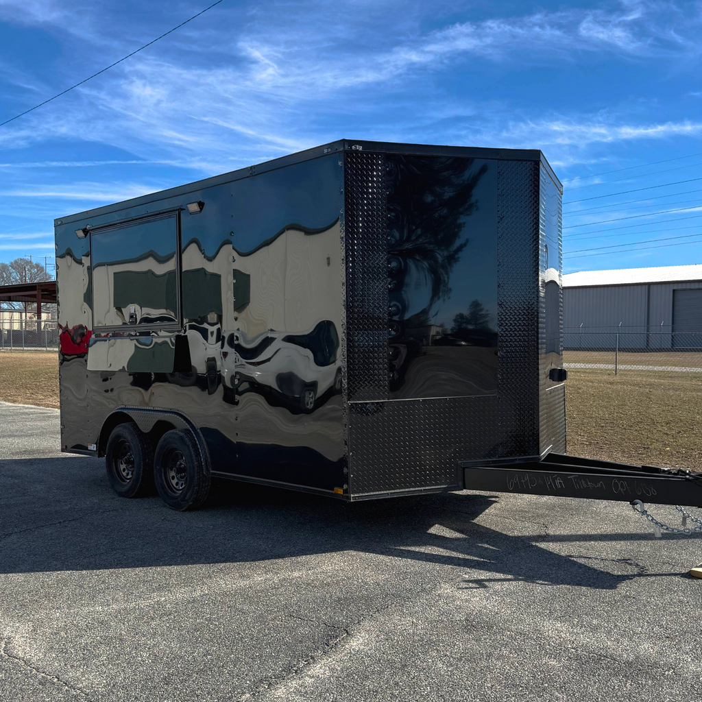 8.5X14TA Black Concession Trailer