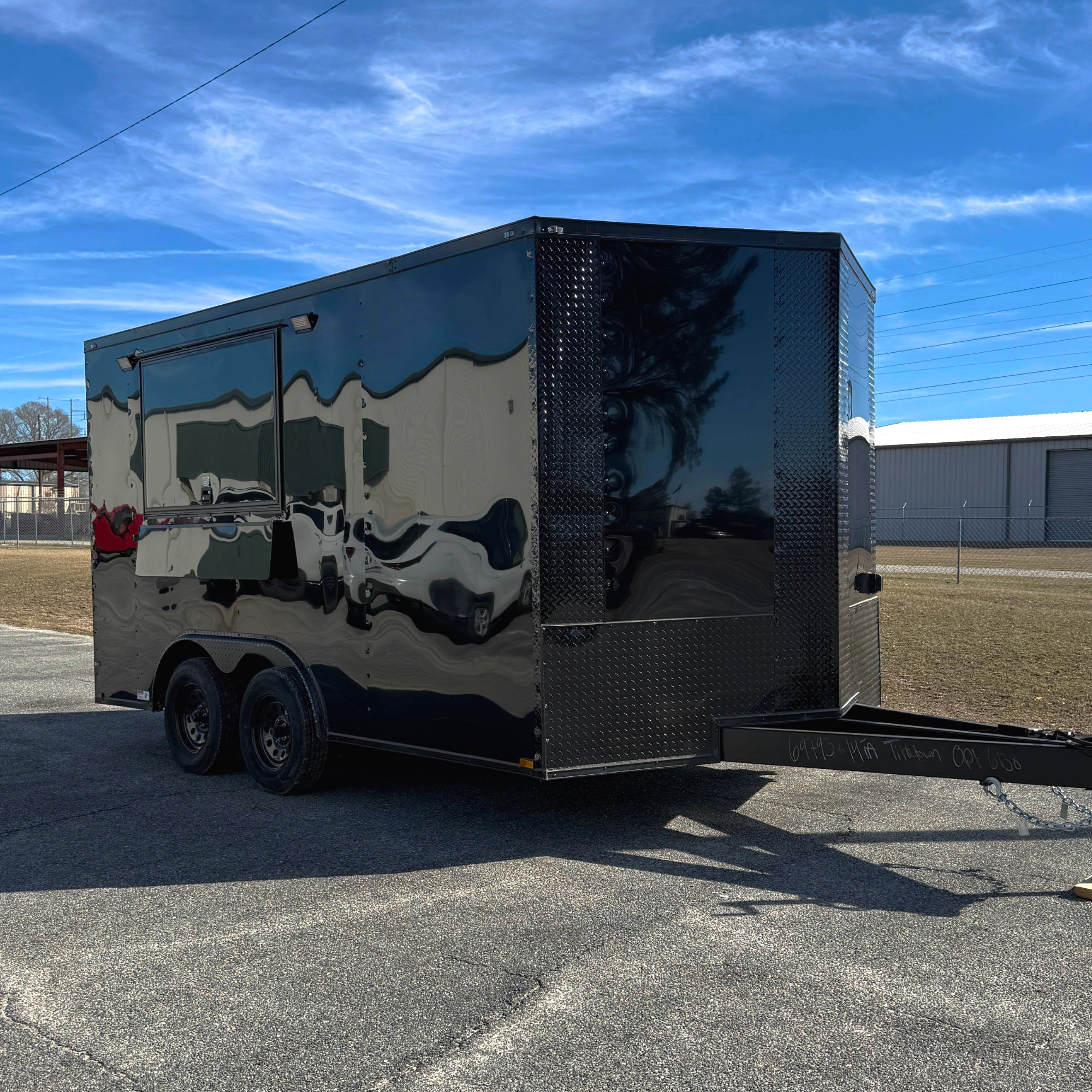 8.5X14TA Black Concession Trailer