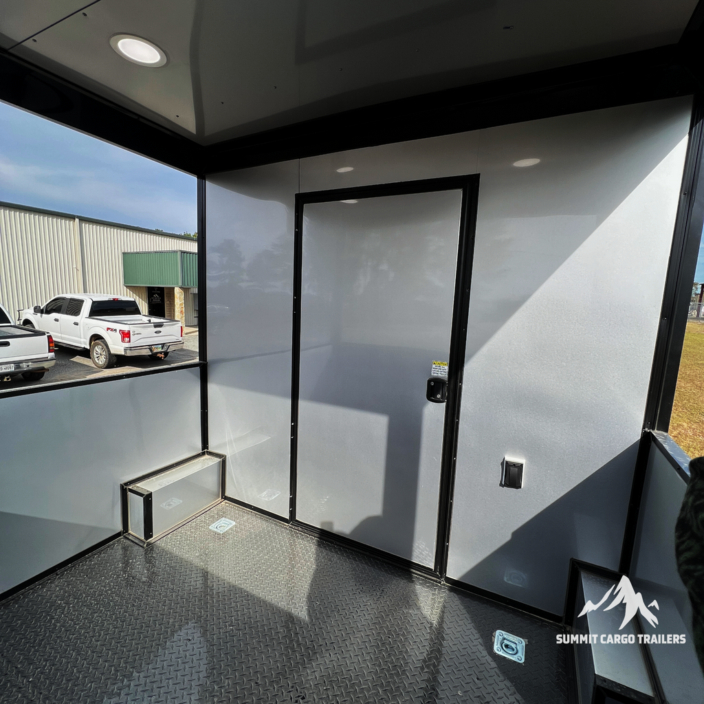 8.5X18TA3 Red Concession Porch Trailer