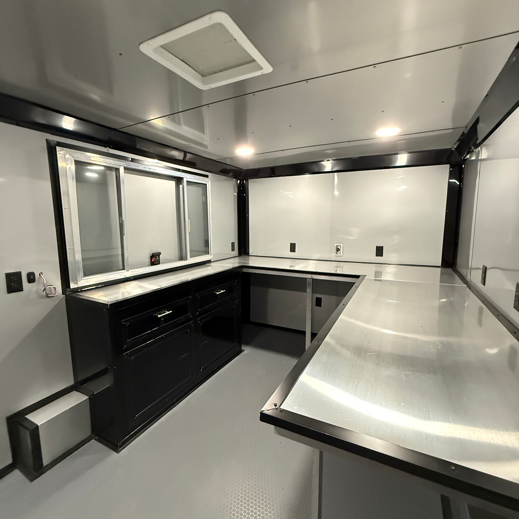 8.5X14TA Black Concession Trailer