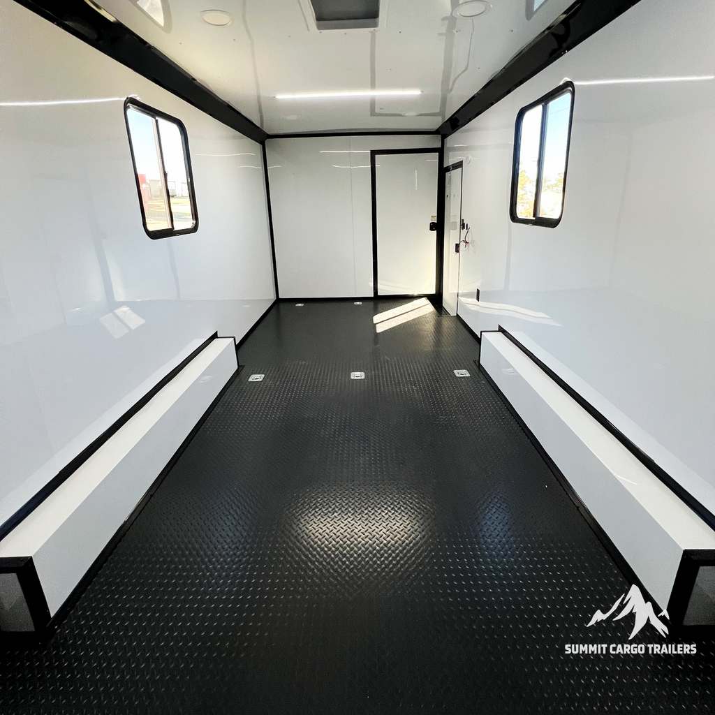 8.5X28TA White Race Ready Trailer