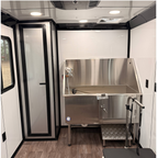 7X14TA Pink Pet Grooming Trailer