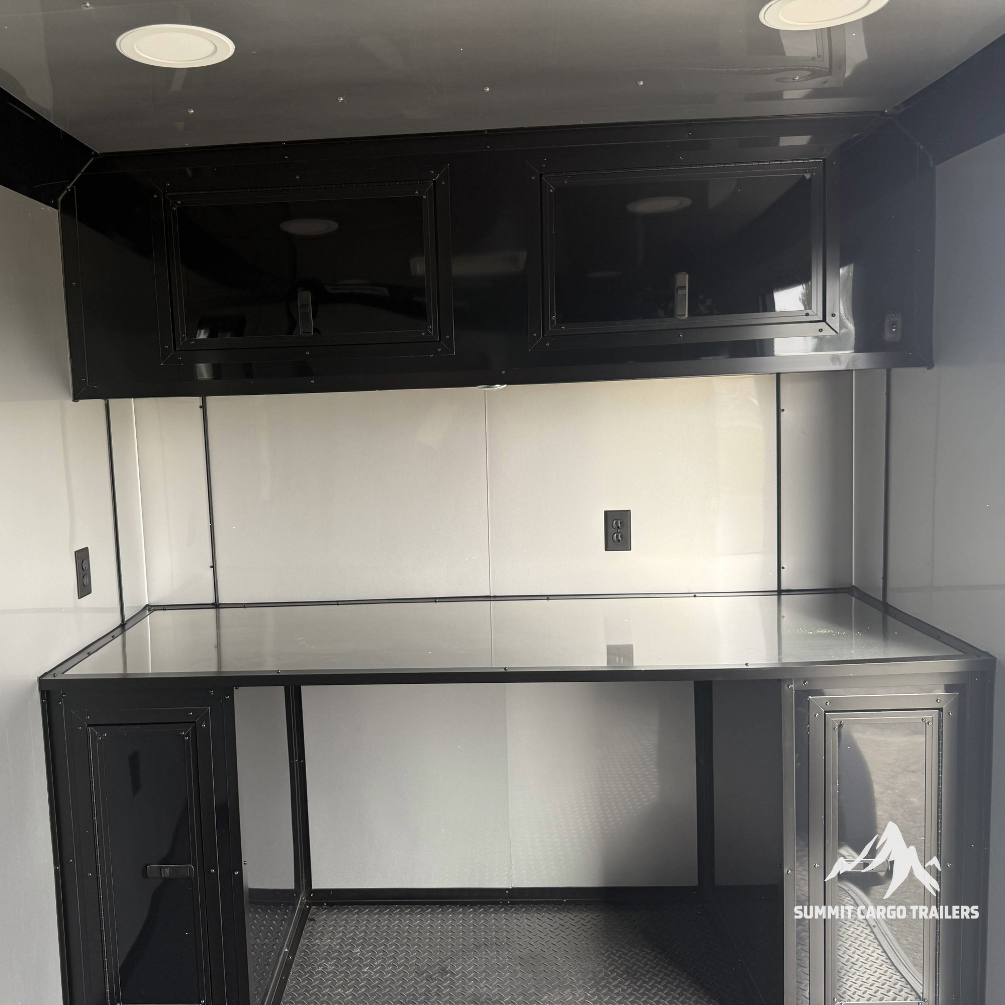 7X14TA Silver & Black Pet Grooming Trailer