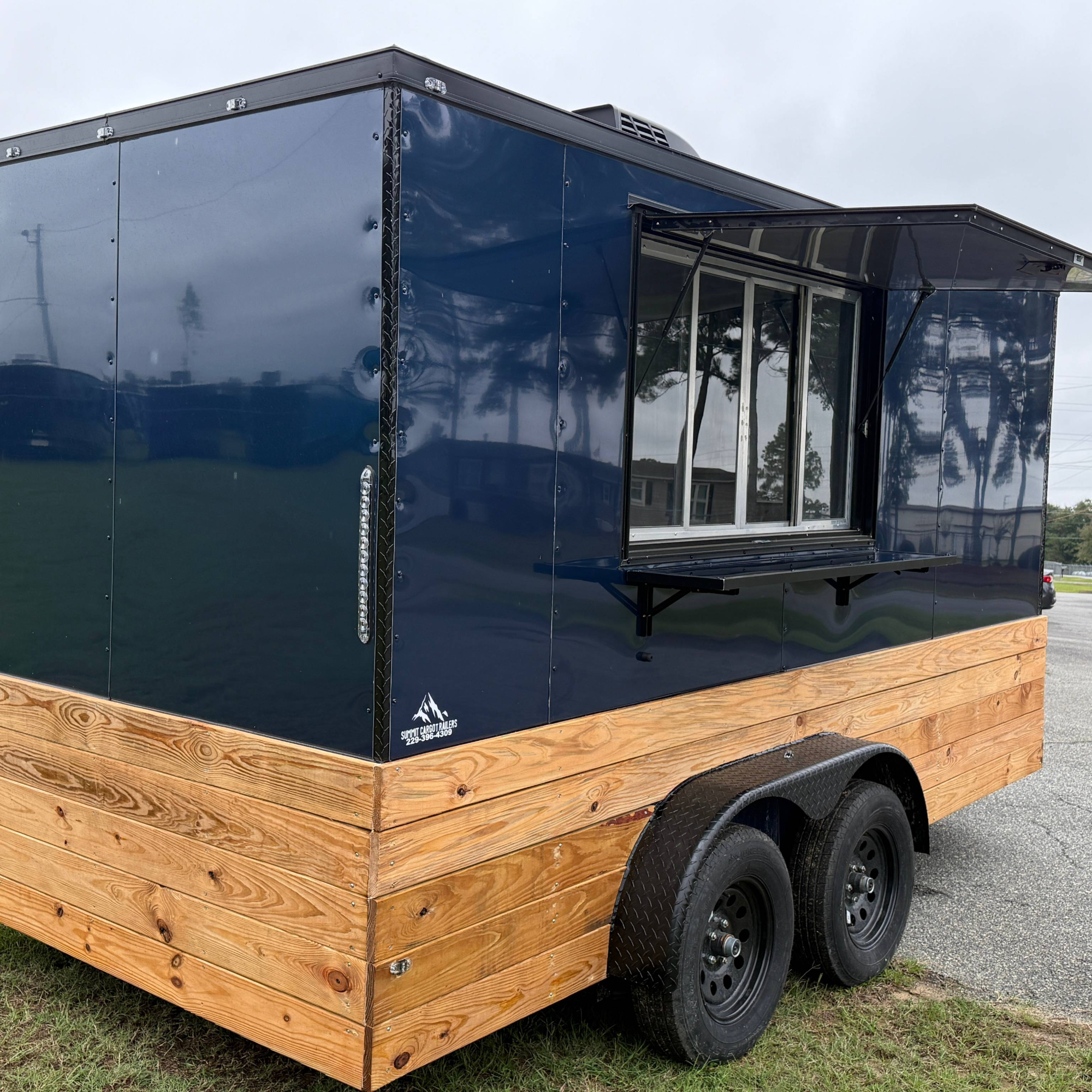 7X14TA Indigo Blue Concession Trailer