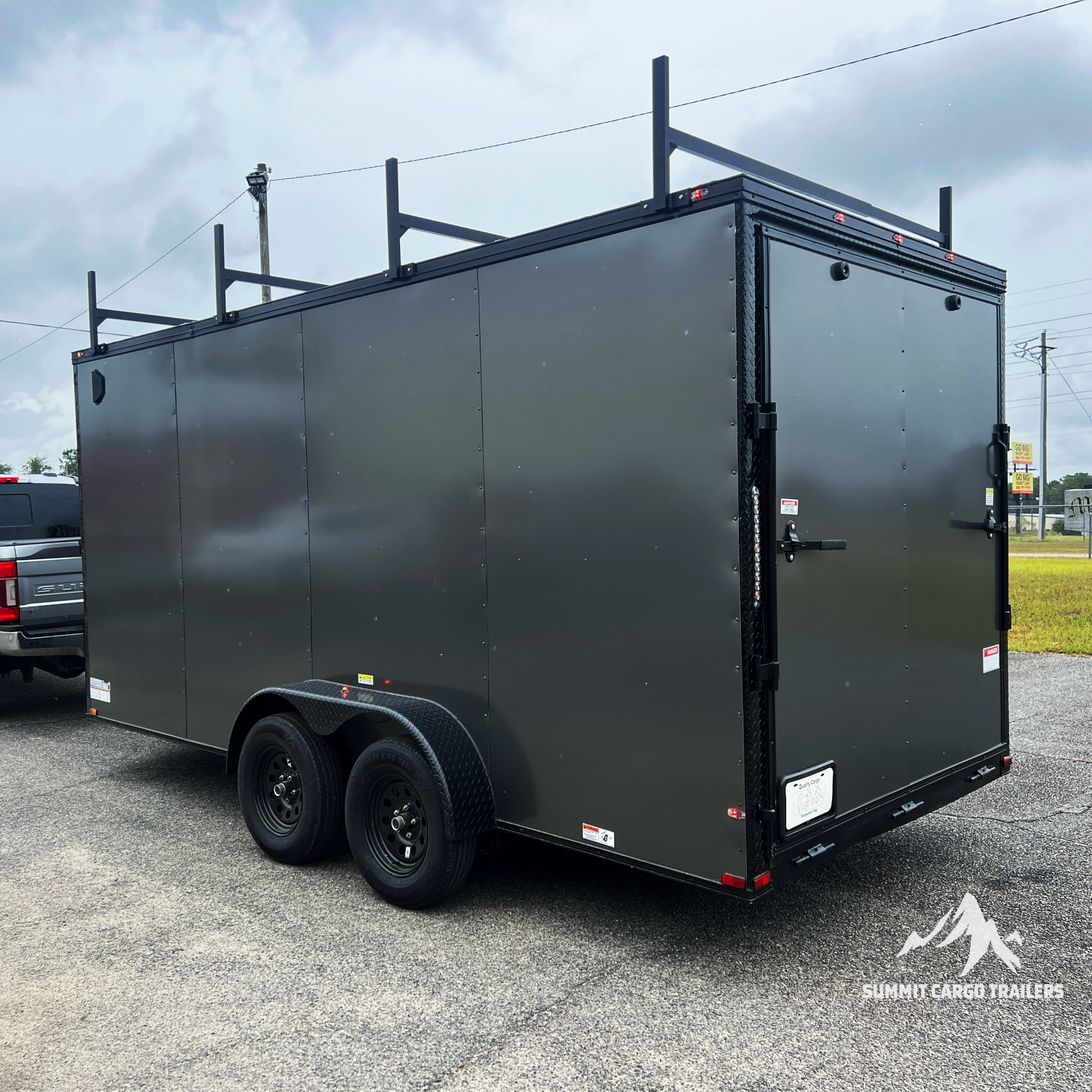 7X16TA Charcoal Standard Work Trailer