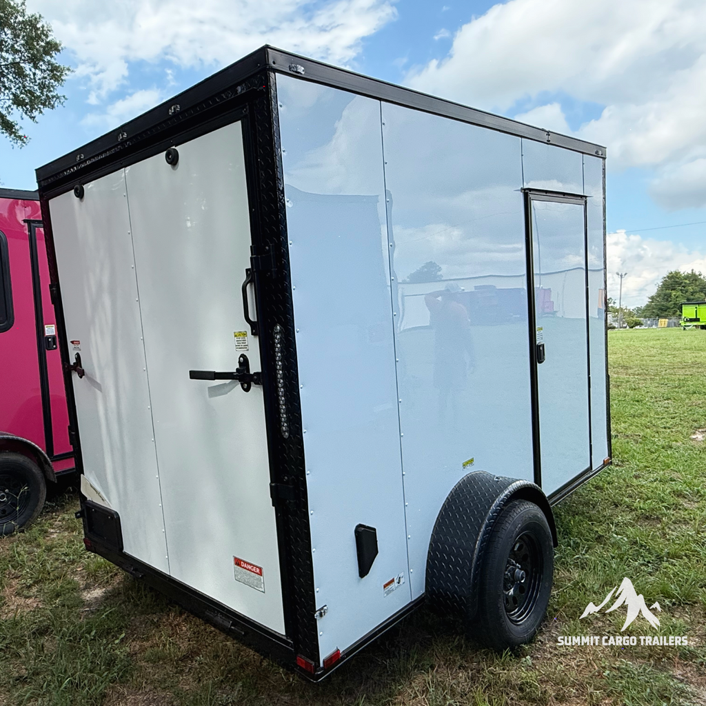 6X10SA White Standard Trailer