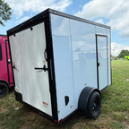 6X10SA White Standard Trailer