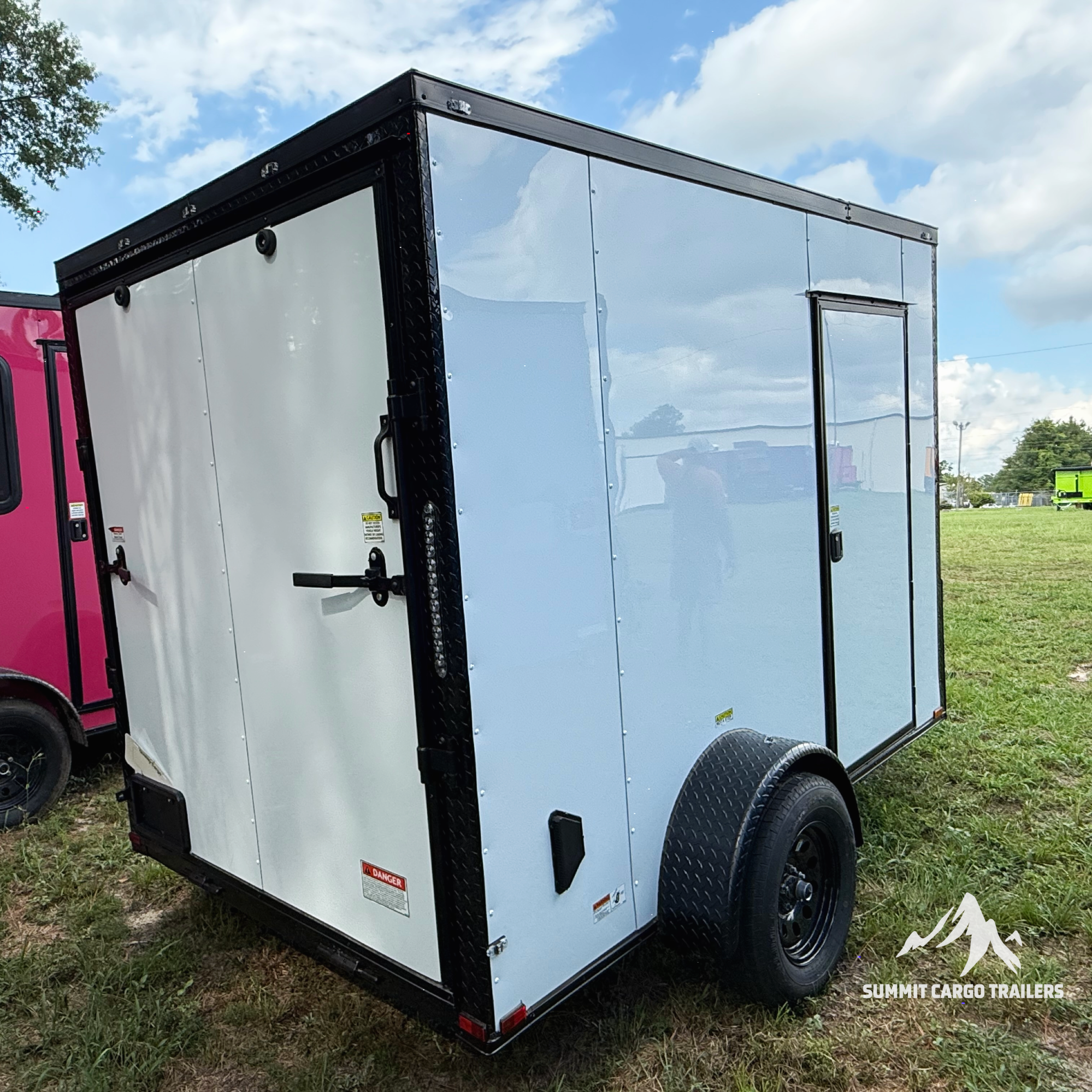 6X10SA White Standard Trailer