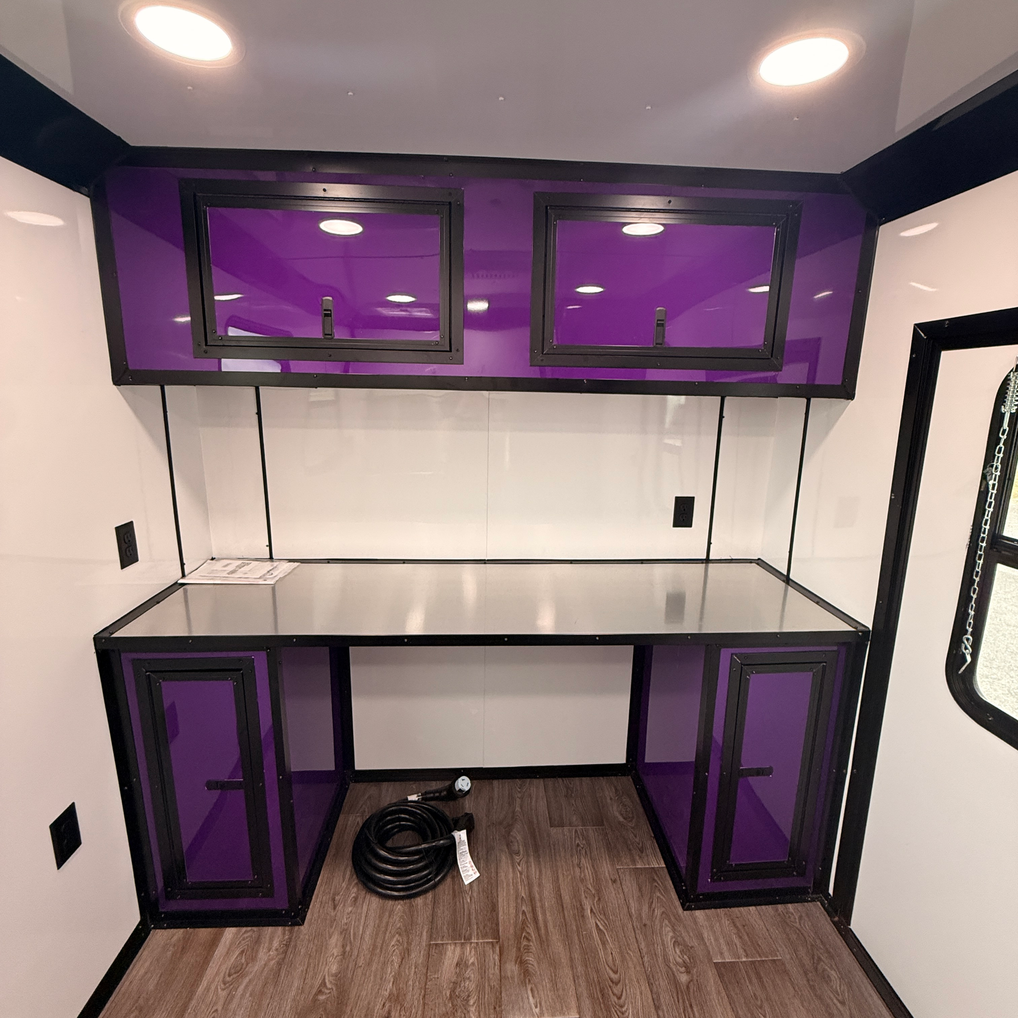 7X12TA Purple Pet Grooming Trailer