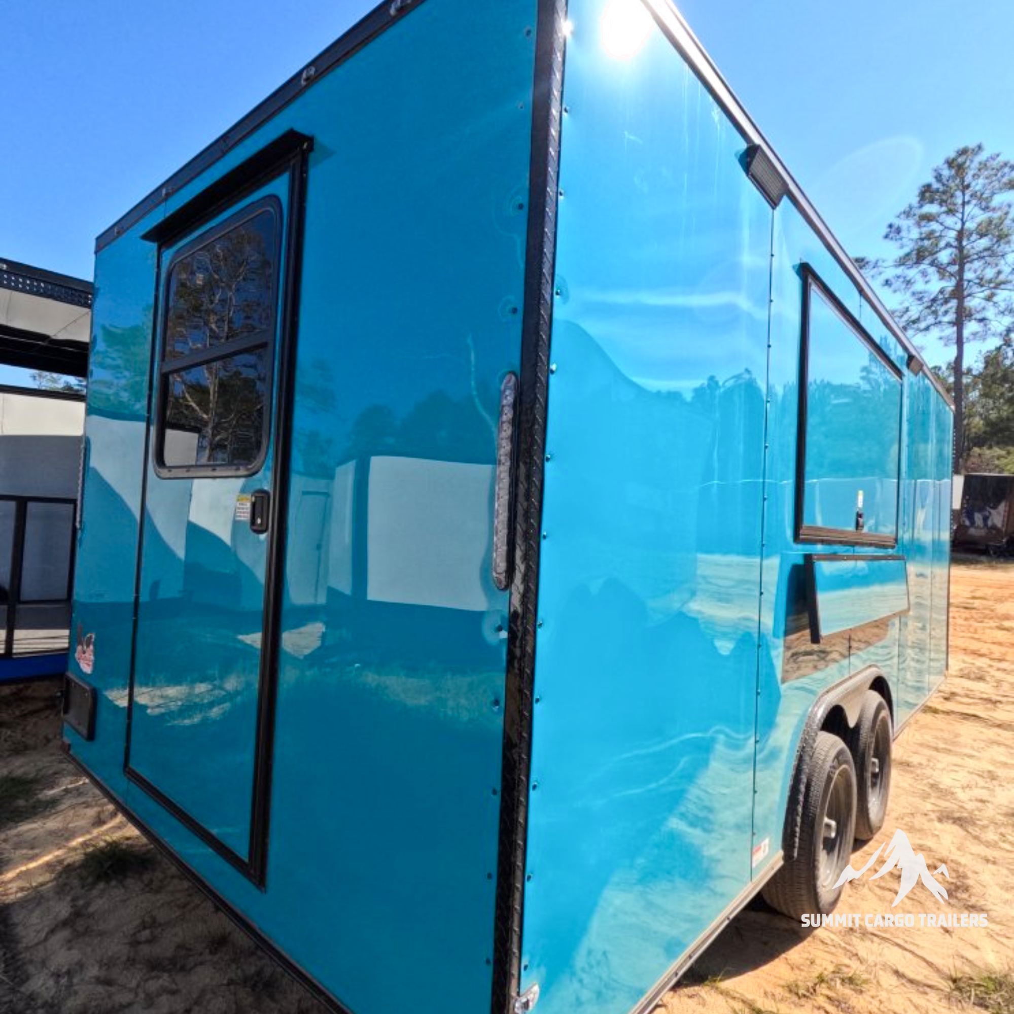 8.5X20TA3 Water Blue Concession Trailer