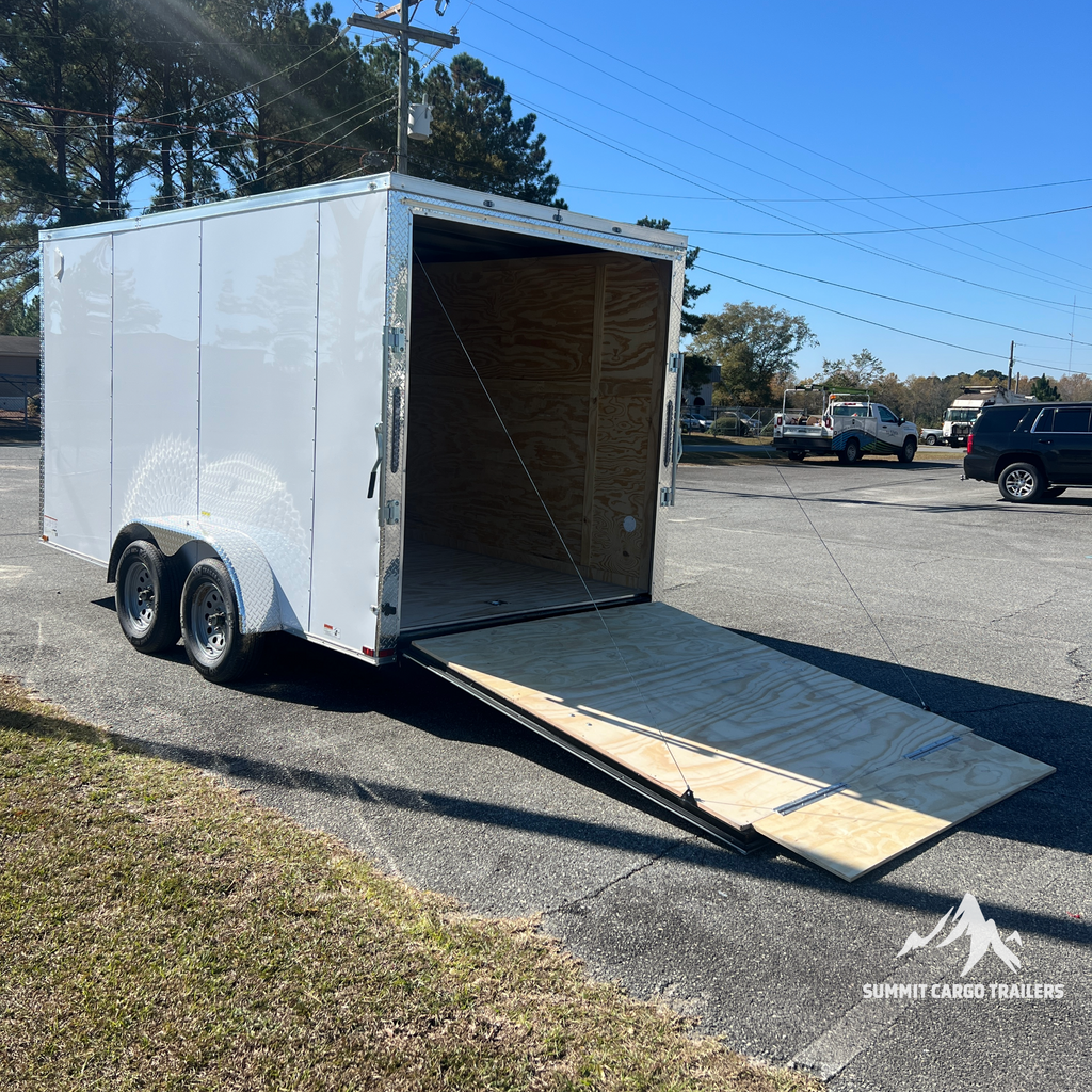 7X14TA White Standard Trailer