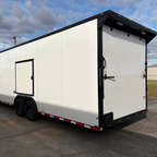 8.5X28TA3 White Standard Car Hauler Trailer