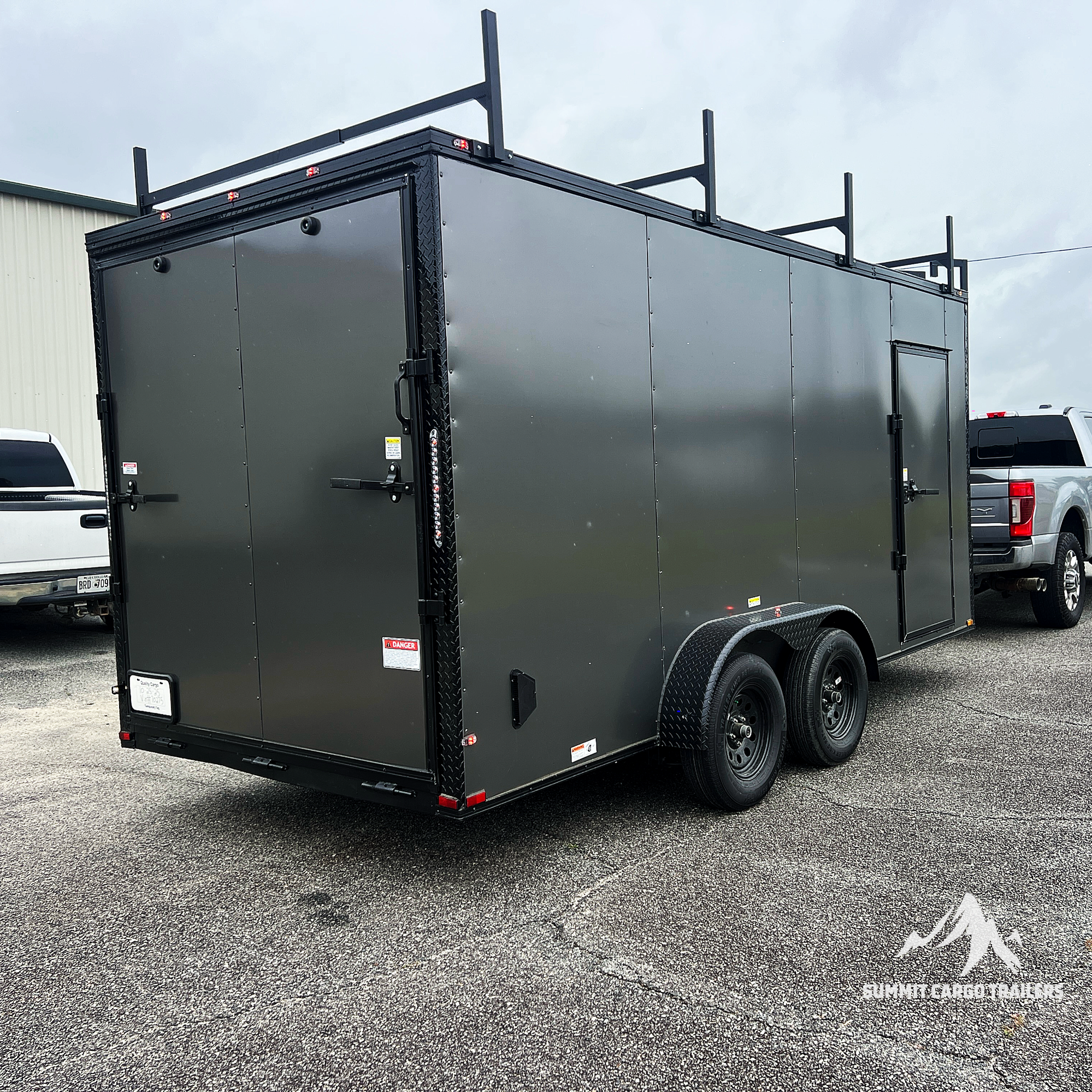 7X16TA Charcoal Standard Work Trailer